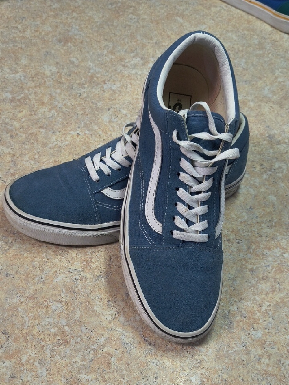 Vans Old Skool Low-Top Sneakers in Navy and White Mens Size 12 GUC.